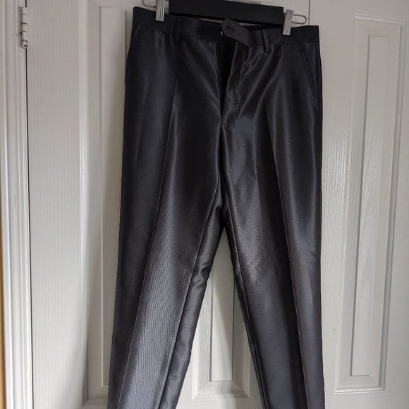 Men's suit & pants - 38R/32W - Grey/charcoal sheen - Picture 11 of 13